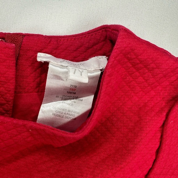 Jacadi Quilted Drop Waist Dress Size 7Y - Picture 3 of 5